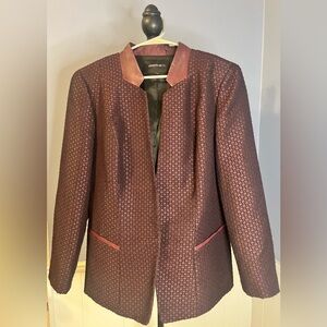 Lafayette 148 New York Orah Tweed Leather Trim Jacket
Size 10